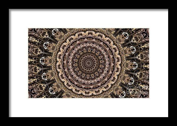Kaleidoscope Framed Print featuring the digital art Kaleidoscope 49 by Ron Bissett