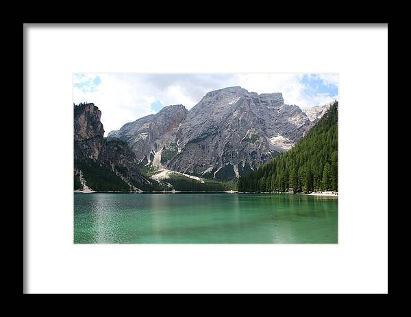 Lake Framed Print featuring the photograph Lake of Braies #2 by Luisa Azzolini
