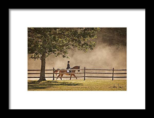  Flatlandsfoto Framed Print featuring the photograph Last Ride of the Day by Joan Davis