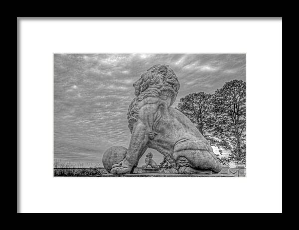Double Lions Framed Print featuring the photograph Lions Bridge East Lake Side #2 by Jerry Gammon