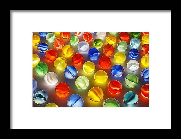 Marbles Framed Print featuring the photograph Marbles #1 by Jim Hughes