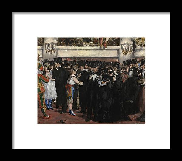 1873 Framed Print featuring the painting Masked Ball at the Opera #2 by Edouard Manet