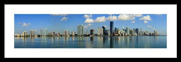 Architecture Framed Print featuring the photograph Miami Skyline #2 by Raul Rodriguez