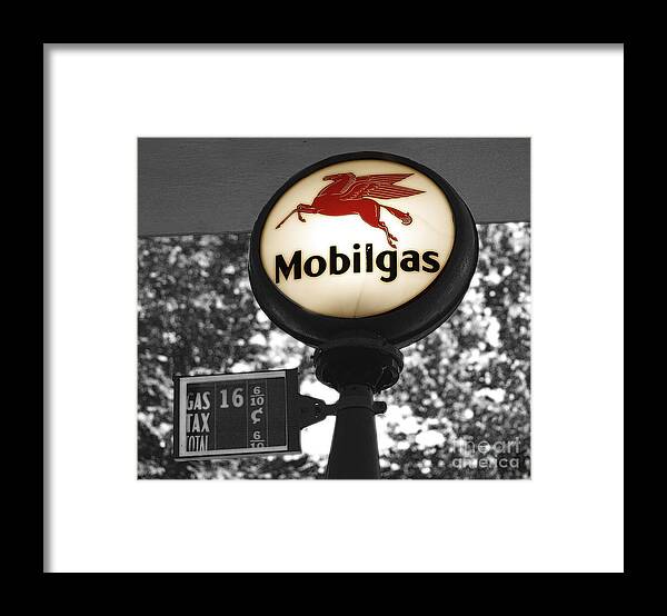 Gas Framed Print featuring the photograph Mobil Gas #2 by Raymond Earley