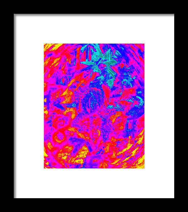 Art Framed Print featuring the painting Modern Abstract Art Acrylic Painting Original Canvas #2 by Zee Clark
