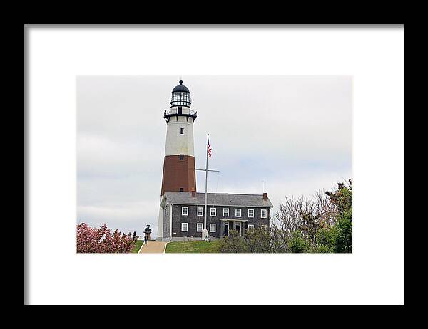 Montauk Lighthouse Framed Print featuring the photograph Montauk Lighthouse Long Island New York #2 by Susan Jensen
