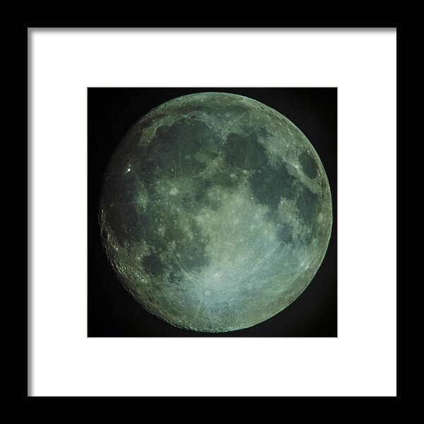 Night Framed Print featuring the photograph Moon #2 by Theodore Jones