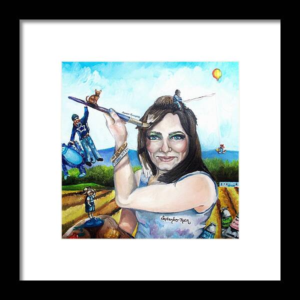Self Portrait Framed Print featuring the painting My Life as a Painter by Shana Rowe Jackson