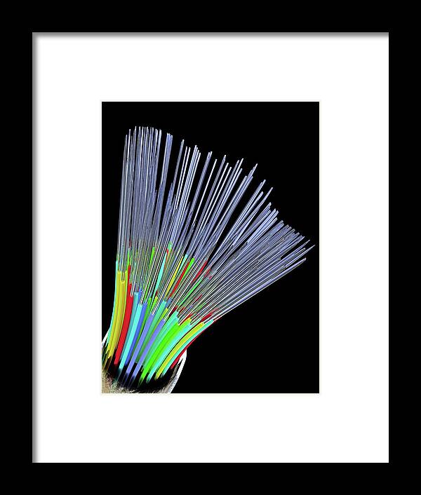 Bundle Framed Print featuring the photograph Optical Fibre Cable #2 by Alfred Pasieka