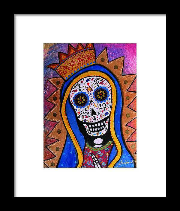Painting Framed Print featuring the painting Our Lady Of Guadalupe #2 by Pristine Cartera Turkus