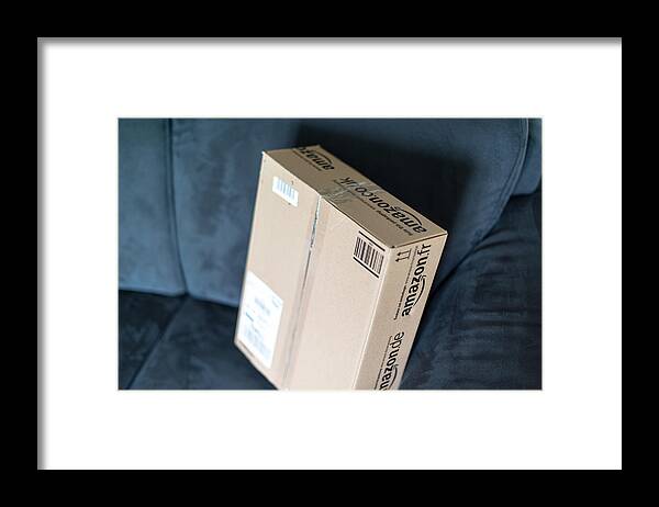 Package Framed Print featuring the photograph Parcel waiting at home #2 by Frank Gaertner