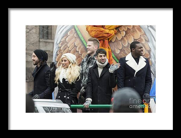 Macy's Thanksgiving Day Parade Framed Print featuring the photograph Pentatonix on Homewood Suites Float at Macy's Thanksgiving Day Parade #2 by David Oppenheimer