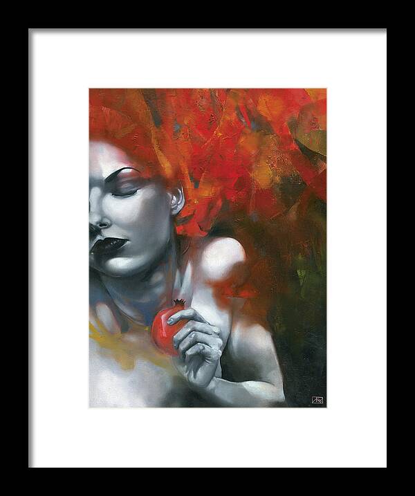 Woman Framed Print featuring the painting Persephone #1 by Patricia Ariel