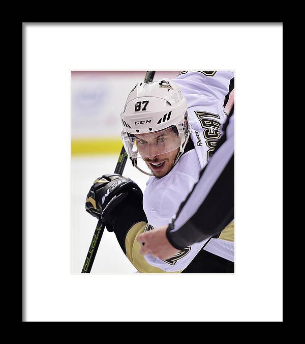 Playoffs Framed Print featuring the photograph Pittsburgh Penguins V Washington #2 by Drew Hallowell