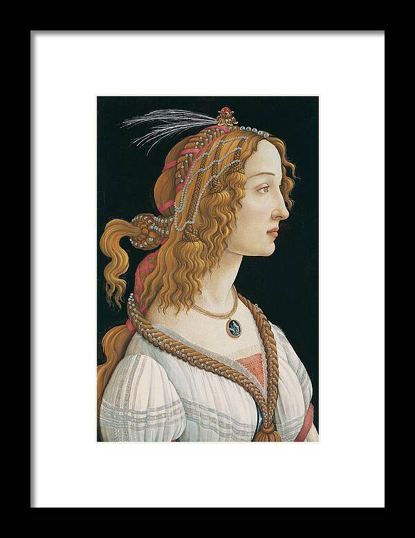 Oil Painting Framed Print featuring the painting Portrait of a Young Woman #2 by Celestial Images