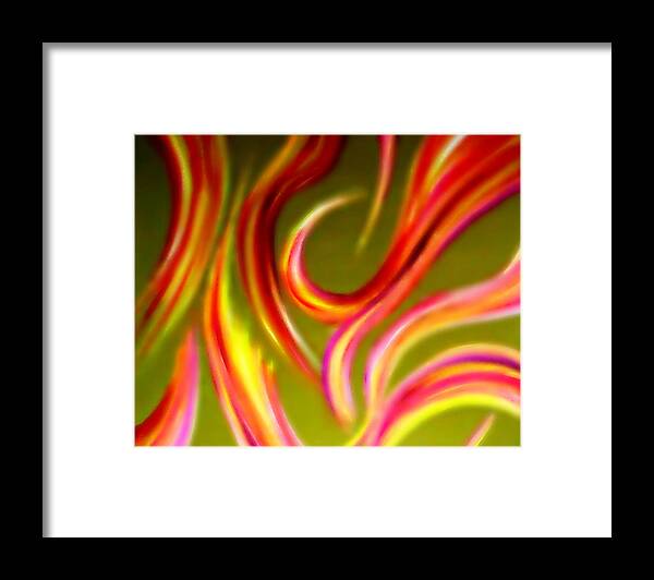 Abstract Framed Print featuring the painting Pyromania #2 by Cyryn Fyrcyd