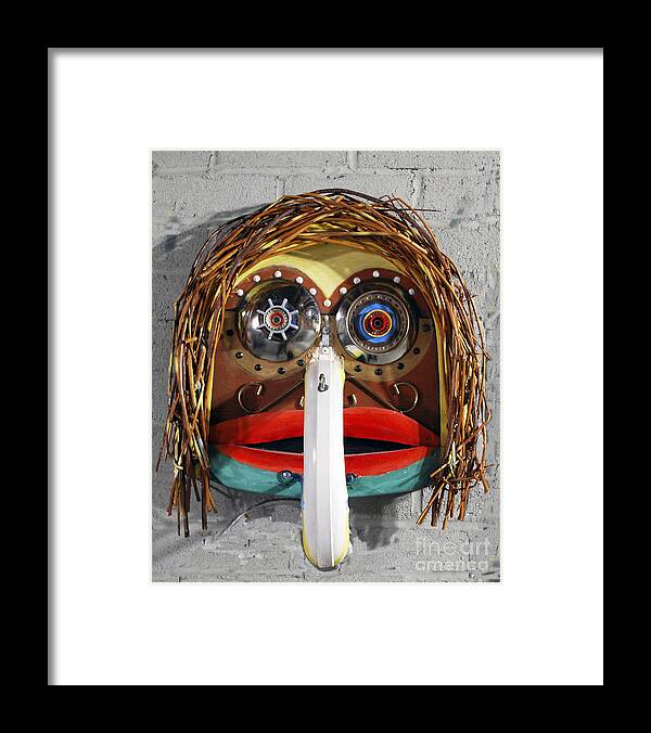 Spirit Mask Framed Print featuring the photograph Recycling Spirit Mask #2 by Bill Thomson