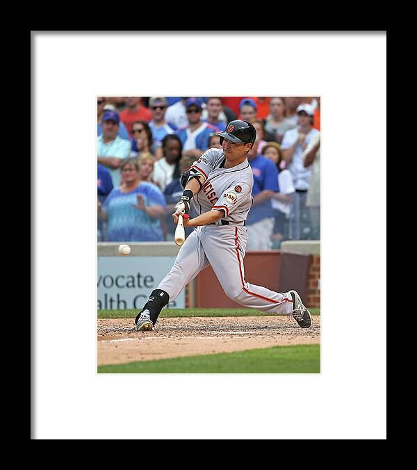 People Framed Print featuring the photograph San Francisco Giants V Chicago Cubs by Jonathan Daniel