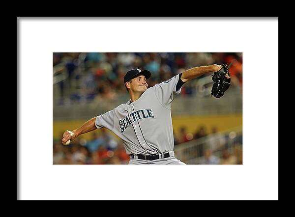 American League Baseball Framed Print featuring the photograph Seattle Mariners V Miami Marlins #2 by Mike Ehrmann