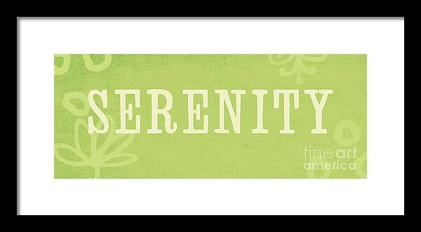 Serenity Framed Print featuring the painting Serenity #2 by Linda Woods