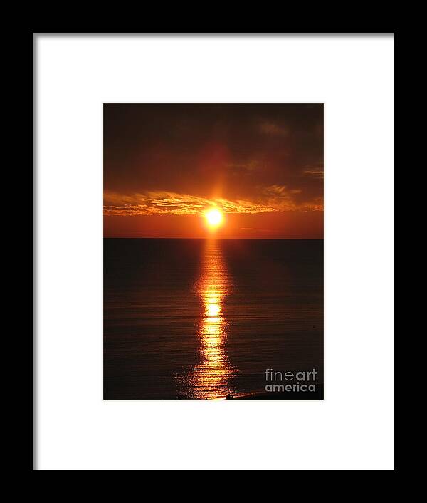 Sunset Framed Print featuring the photograph Sky On Fire by Christiane Schulze Art And Photography