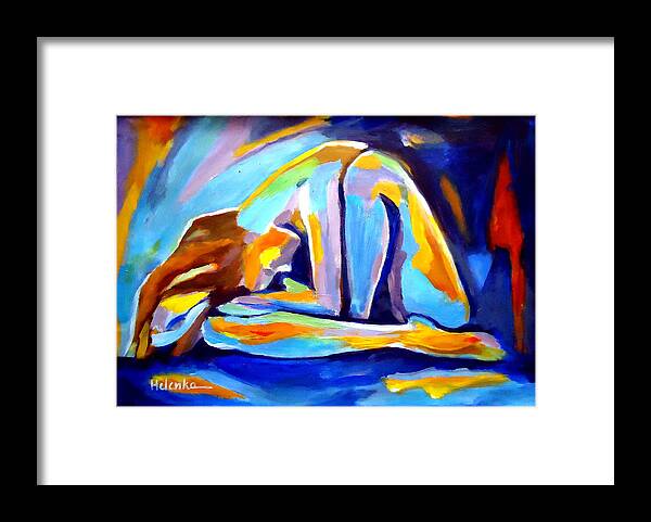 Nude Figures Framed Print featuring the painting Sleepless by Helena Wierzbicki
