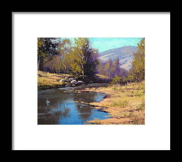 River Framed Print featuring the painting Summer River #2 by Graham Gercken