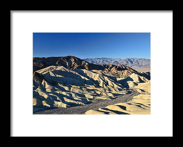  Framed Print featuring the photograph Sunrise at Zabriskie Point - Death Valley #2 by Dana Sohr