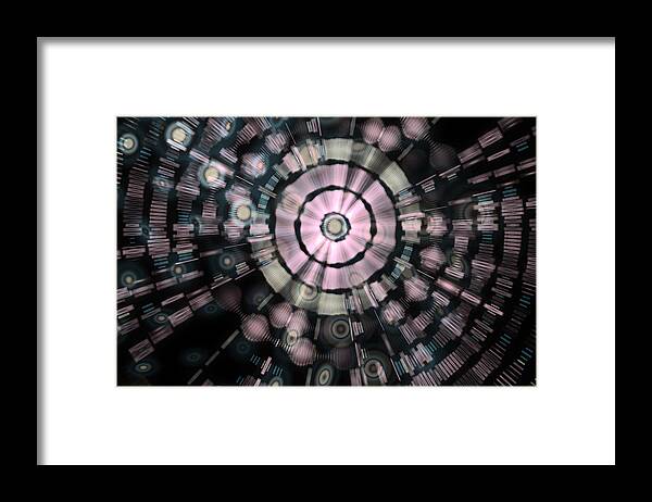 Digital Framed Print featuring the digital art Supernova #2 by Charmaine Zoe