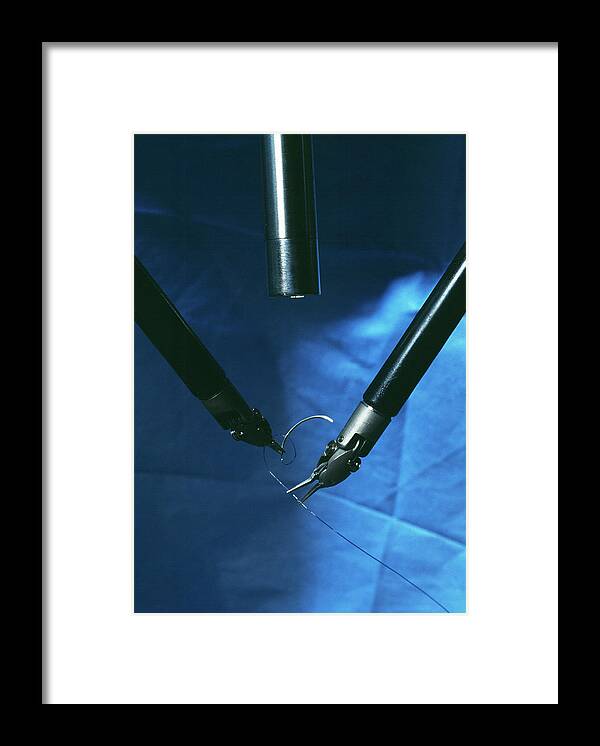 Da Vinci Framed Print featuring the photograph Surgical Robot #2 by Pascal Goetgheluck/science Photo Library