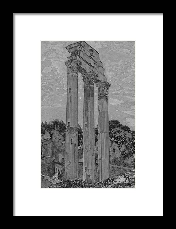 Roman Forum Framed Print featuring the photograph Temple of Castor and Pollux #2 by Ivete Basso Photography