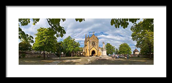 Chateau Framed Print featuring the photograph Terrace of the Collegiale de Neuchatel by Charles Lupica
