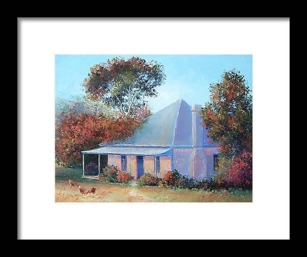 Country Cottage Framed Print featuring the painting The old farm house #3 by Jan Matson