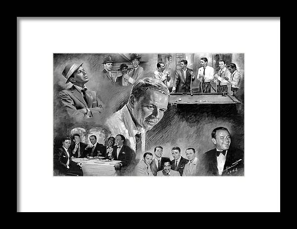 The Rat Pack Framed Print featuring the mixed media The Rat Pack by Viola El