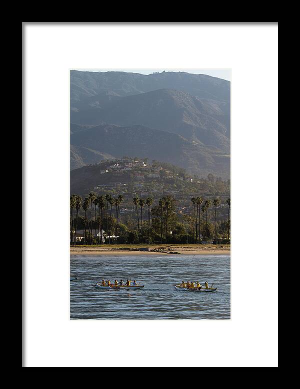 Mid Adult Women Framed Print featuring the photograph The Womens Santa Barbara Outrigger Team #2 by Kyle Sparks