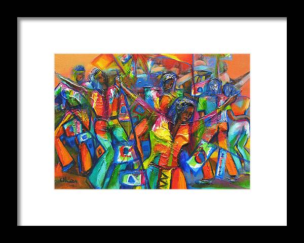 Carnival Framed Print featuring the painting Trinidad Carnival #2 by Cynthia McLean