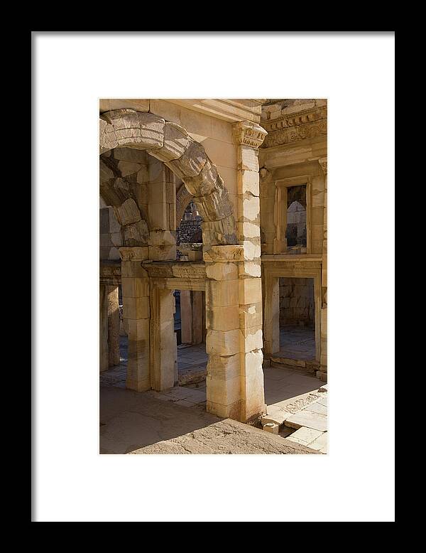 Archeology Framed Print featuring the photograph Turkey, Ephesus The Library Of Ephesus #2 by Emily Wilson