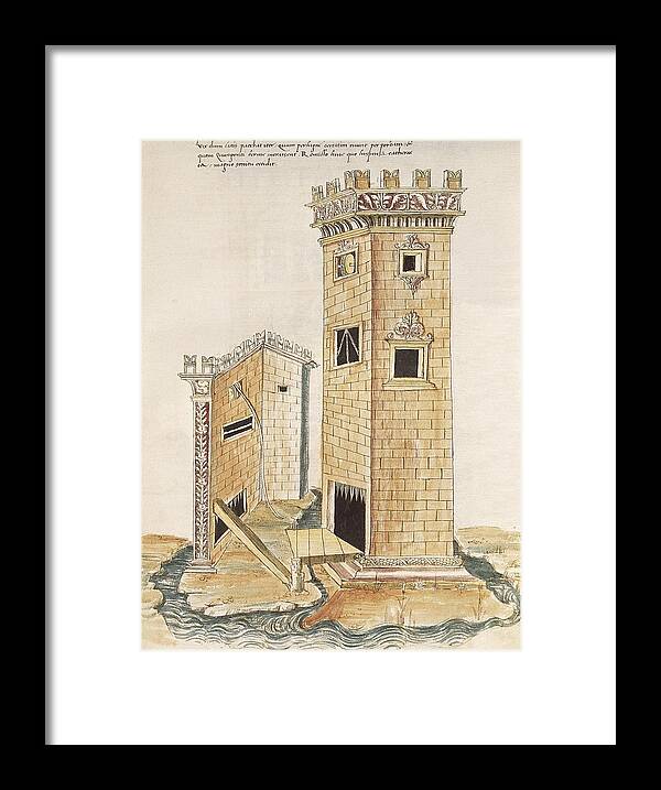 Vertical Framed Print featuring the photograph Valturio, Roberto 1405-1475. De Re #2 by Everett