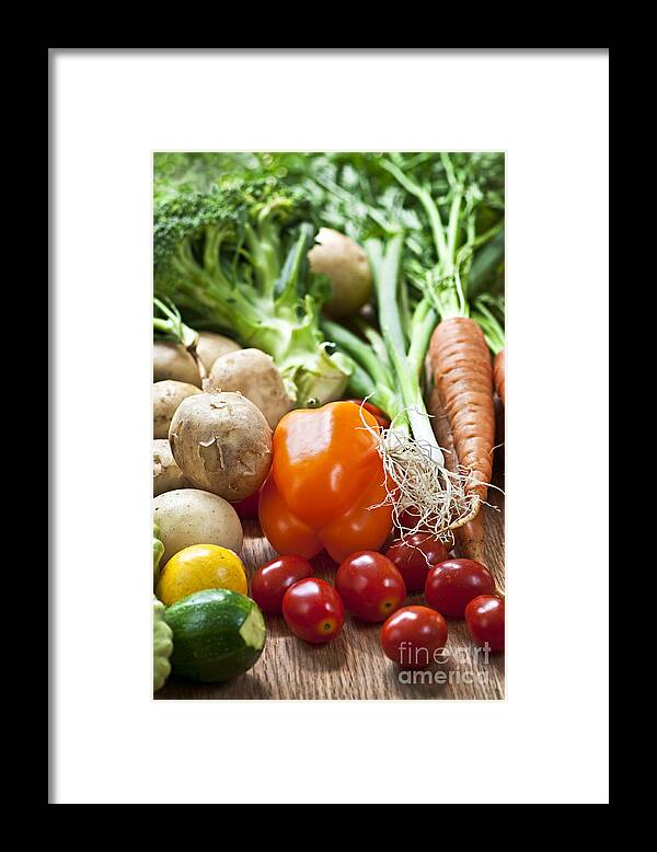 Vegetables Framed Print featuring the photograph Vegetables 1 by Elena Elisseeva