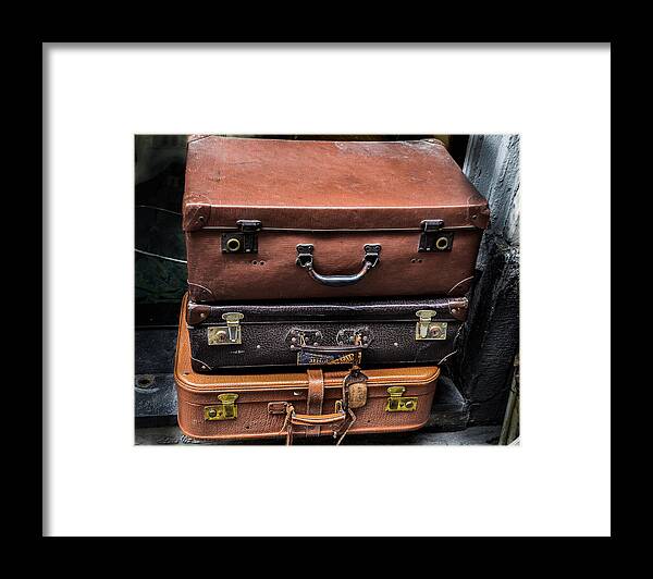 Traveler Framed Print featuring the photograph Vintage suitcases #2 by Dany Lison