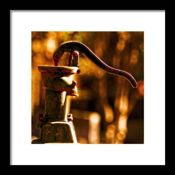 Outdoor Framed Print featuring the photograph Vintage Water Pump #2 by Jim Finch