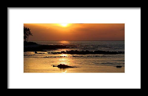 Hawaii Framed Print featuring the photograph Waikoloa Sunset #2 by Lars Lentz