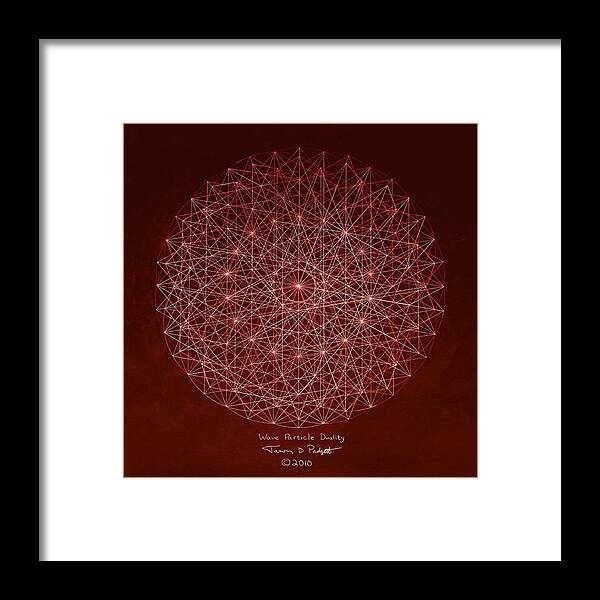 Jason Framed Print featuring the drawing Wave Particle Duality #1 by Jason Padgett