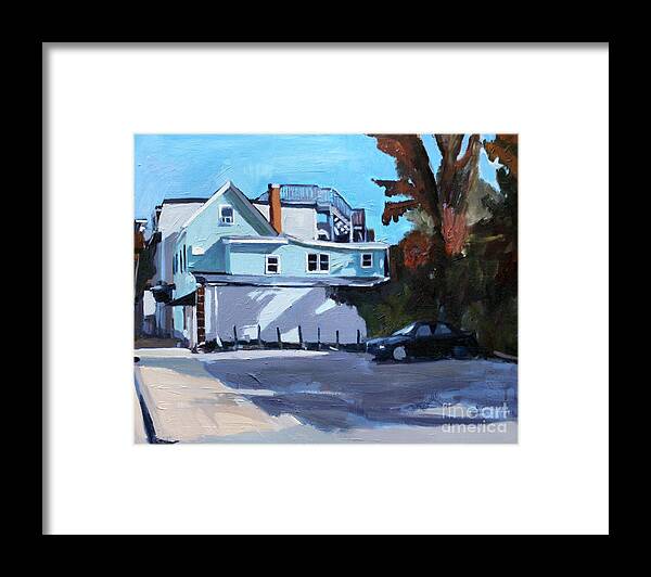 South Boston Framed Print featuring the painting Where's the Dog #2 by Deb Putnam