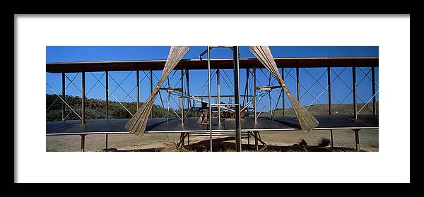 Photography Framed Print featuring the photograph Wright Flyer Sculpture At Wright #2 by Panoramic Images