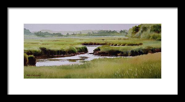 Creek Framed Print featuring the painting Yarmouthport Marsh #2 by Karol Wyckoff