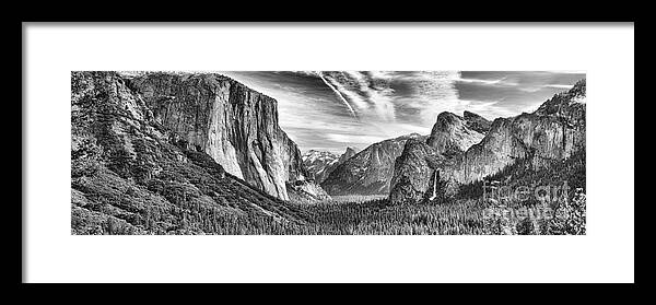 Yosemite Framed Print featuring the photograph Yosemite BW #2 by Chuck Kuhn