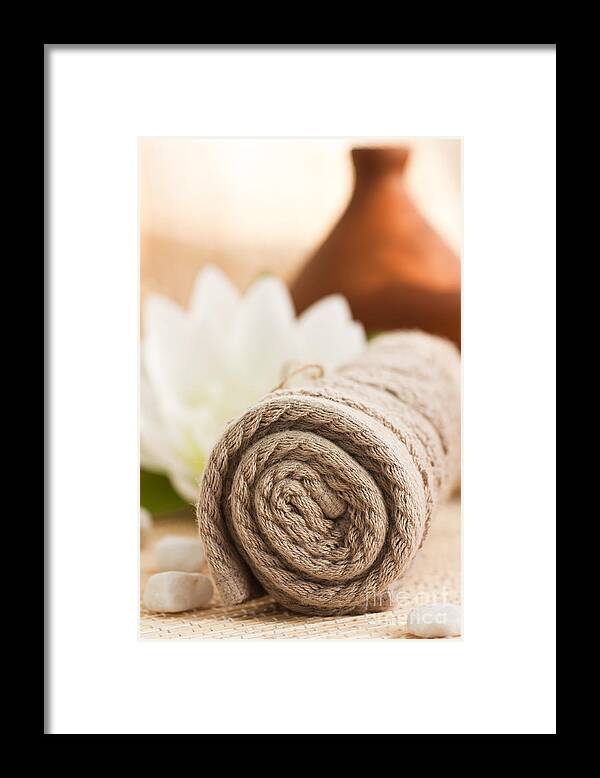 Aroma Framed Print featuring the photograph Spa setting #20 by Mythja Photography