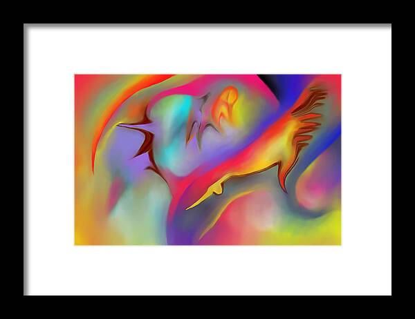 Colorful Framed Print featuring the digital art 2004-09-06 by Peter Shor
