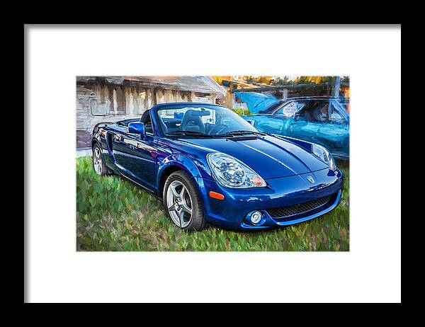 2005 Toyota Mr2 Framed Print featuring the photograph 2005 Toyota MR2 Sports Car Painted by Rich Franco